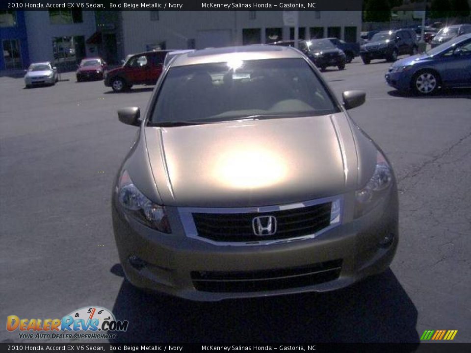 2010 Honda Accord EX V6 Sedan Bold Beige Metallic / Ivory Photo #8