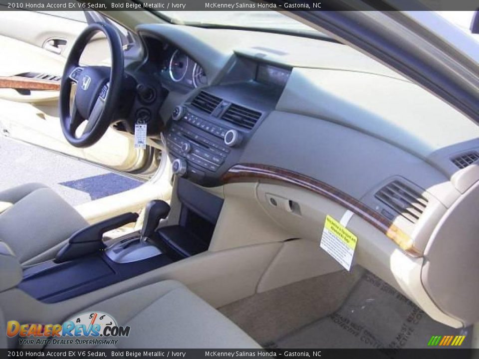 2010 Honda Accord EX V6 Sedan Bold Beige Metallic / Ivory Photo #21
