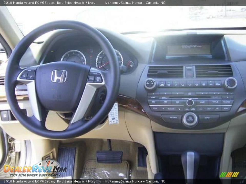 2010 Honda Accord EX V6 Sedan Bold Beige Metallic / Ivory Photo #26