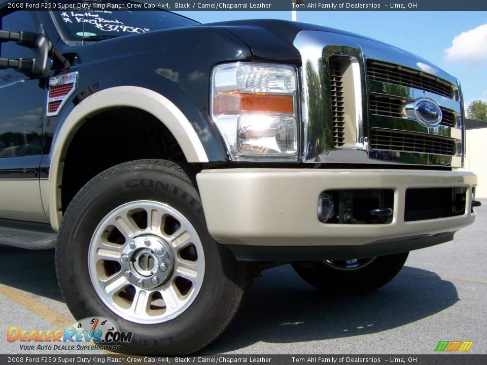 2008 Ford F250 Super Duty King Ranch Crew Cab 4x4 Black / Camel/Chaparral Leather Photo #2