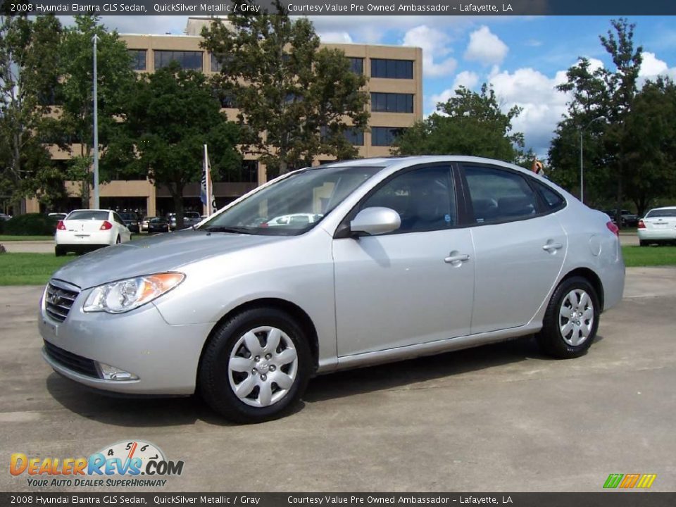 2008 Hyundai Elantra GLS Sedan QuickSilver Metallic / Gray Photo #1