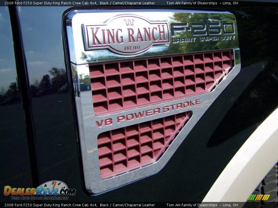 2008 Ford F250 Super Duty King Ranch Crew Cab 4x4 Black / Camel/Chaparral Leather Photo #3