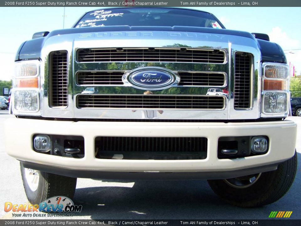 2008 Ford F250 Super Duty King Ranch Crew Cab 4x4 Black / Camel/Chaparral Leather Photo #4