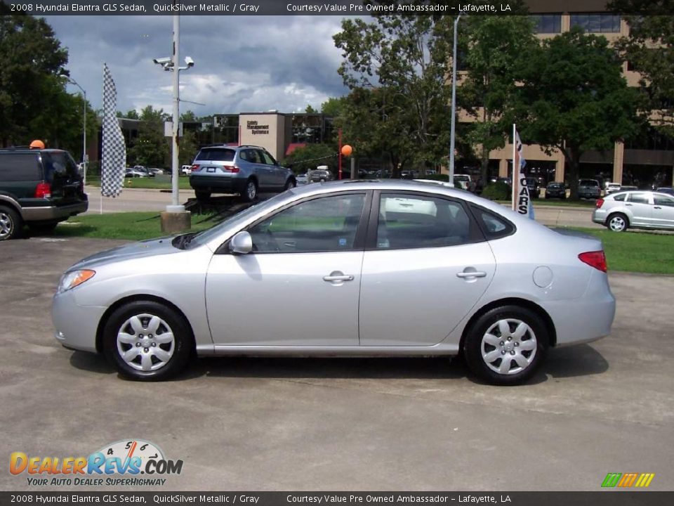 2008 Hyundai Elantra GLS Sedan QuickSilver Metallic / Gray Photo #2