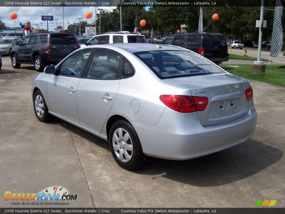 2008 Hyundai Elantra GLS Sedan QuickSilver Metallic / Gray Photo #3