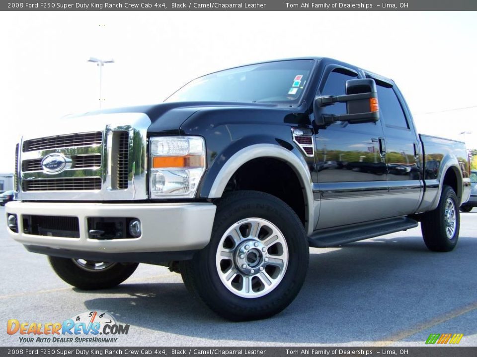 2008 Ford F250 Super Duty King Ranch Crew Cab 4x4 Black / Camel/Chaparral Leather Photo #6