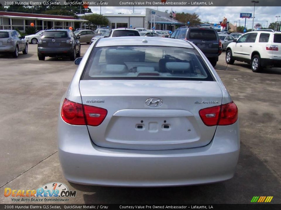 2008 Hyundai Elantra GLS Sedan QuickSilver Metallic / Gray Photo #4