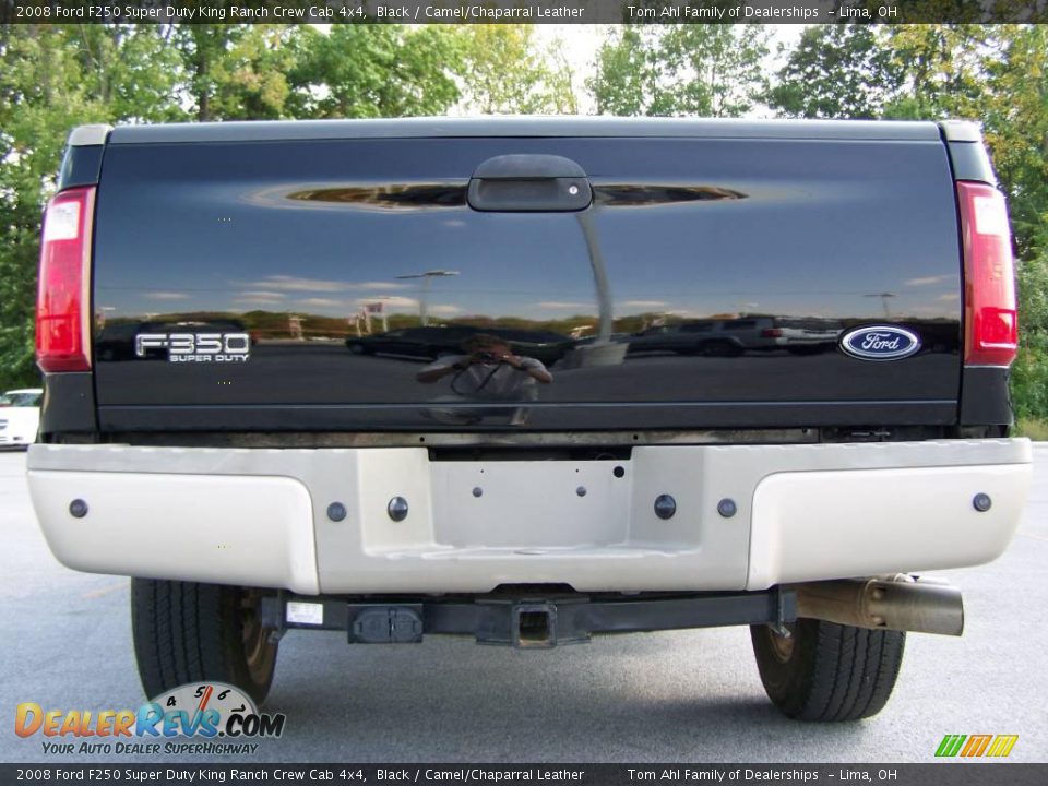 2008 Ford F250 Super Duty King Ranch Crew Cab 4x4 Black / Camel/Chaparral Leather Photo #7
