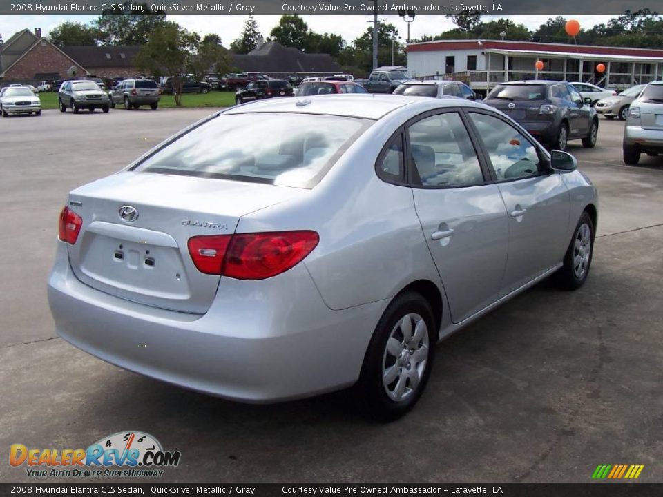 2008 Hyundai Elantra GLS Sedan QuickSilver Metallic / Gray Photo #5