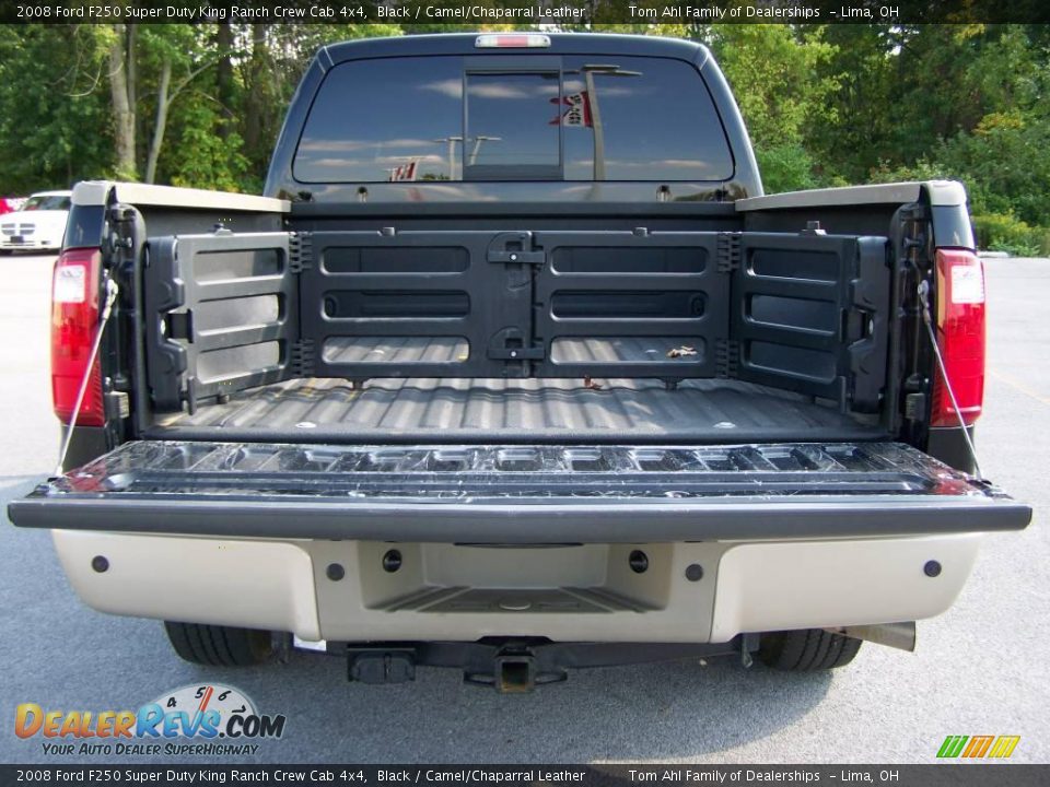 2008 Ford F250 Super Duty King Ranch Crew Cab 4x4 Black / Camel/Chaparral Leather Photo #8