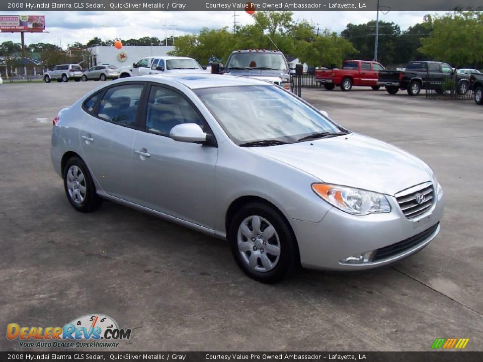2008 Hyundai Elantra GLS Sedan QuickSilver Metallic / Gray Photo #6