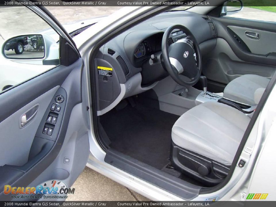 2008 Hyundai Elantra GLS Sedan QuickSilver Metallic / Gray Photo #7