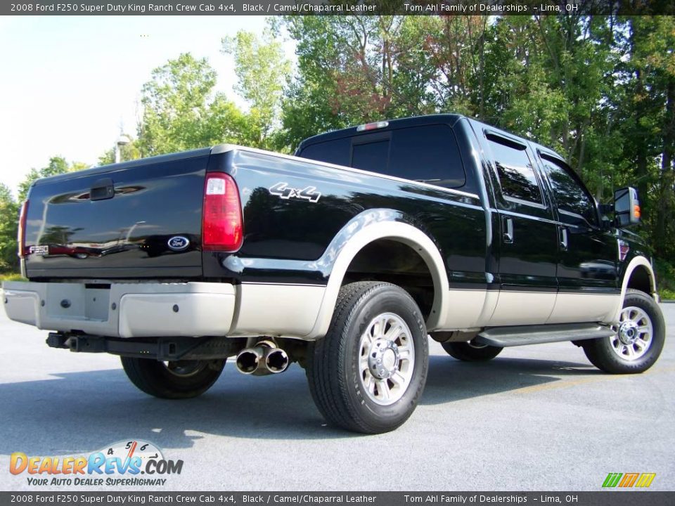 2008 Ford F250 Super Duty King Ranch Crew Cab 4x4 Black / Camel/Chaparral Leather Photo #9