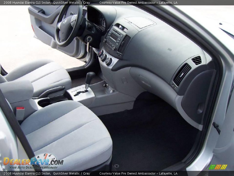 2008 Hyundai Elantra GLS Sedan QuickSilver Metallic / Gray Photo #8