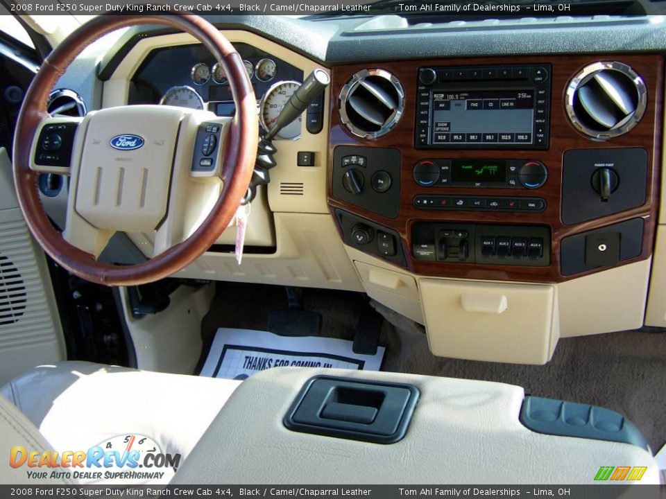 2008 Ford F250 Super Duty King Ranch Crew Cab 4x4 Black / Camel/Chaparral Leather Photo #16