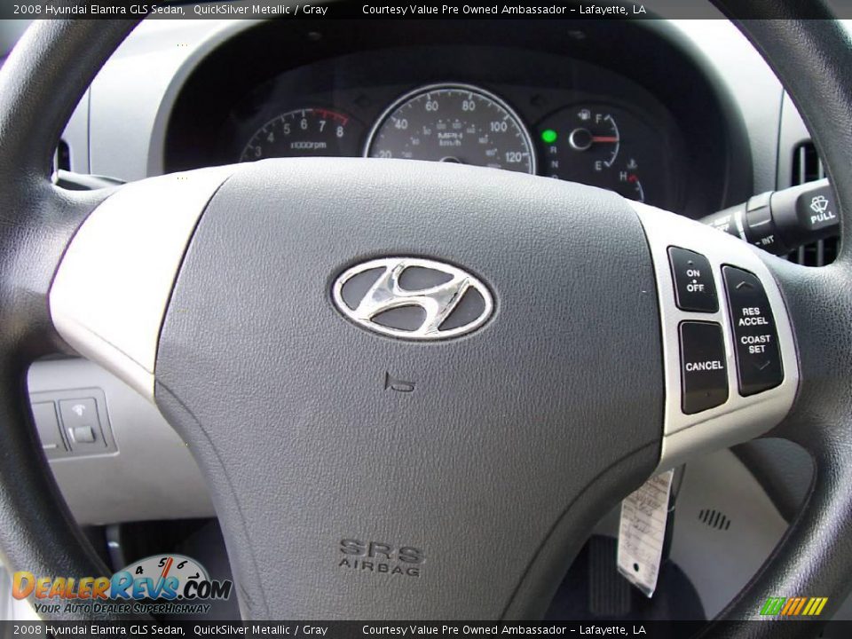 2008 Hyundai Elantra GLS Sedan QuickSilver Metallic / Gray Photo #16