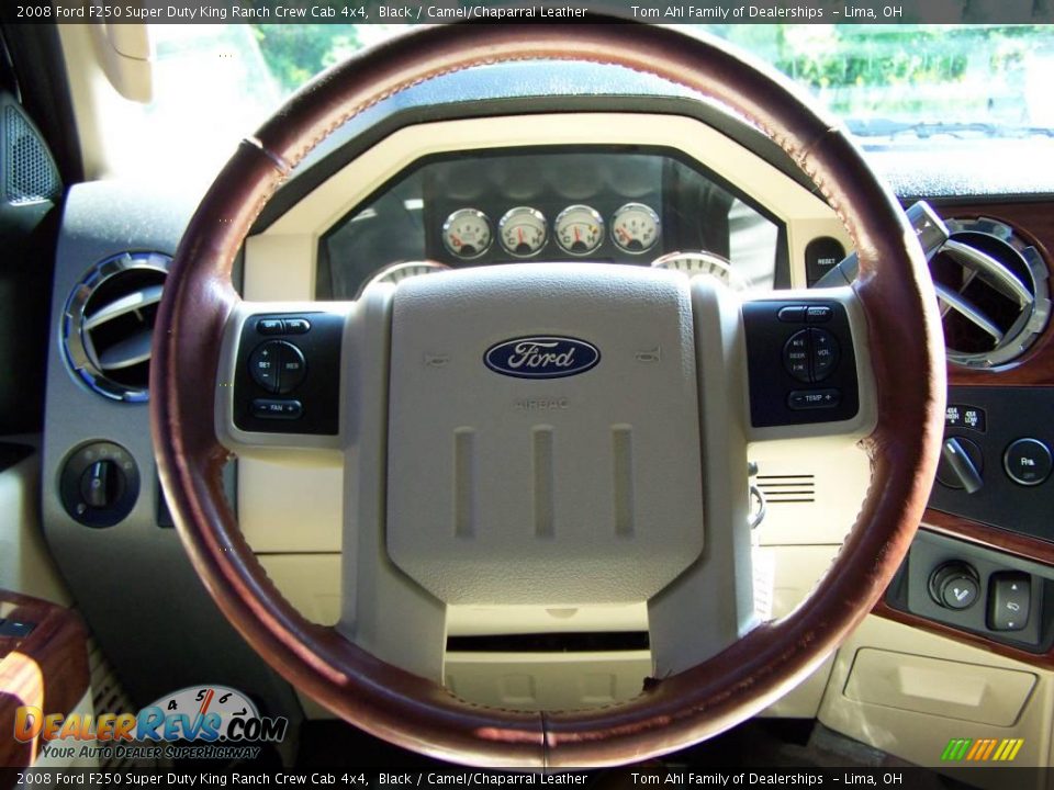 2008 Ford F250 Super Duty King Ranch Crew Cab 4x4 Black / Camel/Chaparral Leather Photo #19