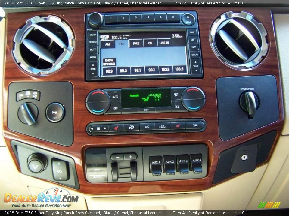 2008 Ford F250 Super Duty King Ranch Crew Cab 4x4 Black / Camel/Chaparral Leather Photo #21