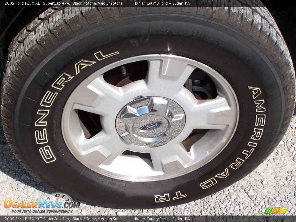 2009 Ford F150 XLT SuperCab 4x4 Black / Stone/Medium Stone Photo #4