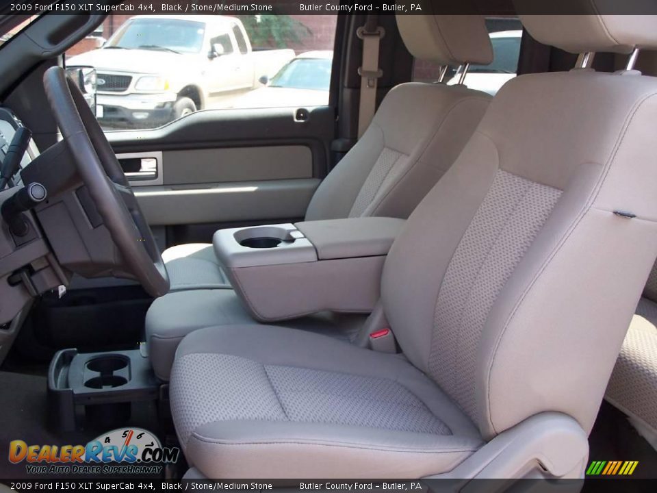 2009 Ford F150 XLT SuperCab 4x4 Black / Stone/Medium Stone Photo #6