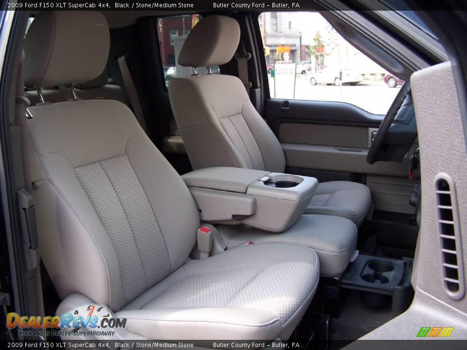 2009 Ford F150 XLT SuperCab 4x4 Black / Stone/Medium Stone Photo #9