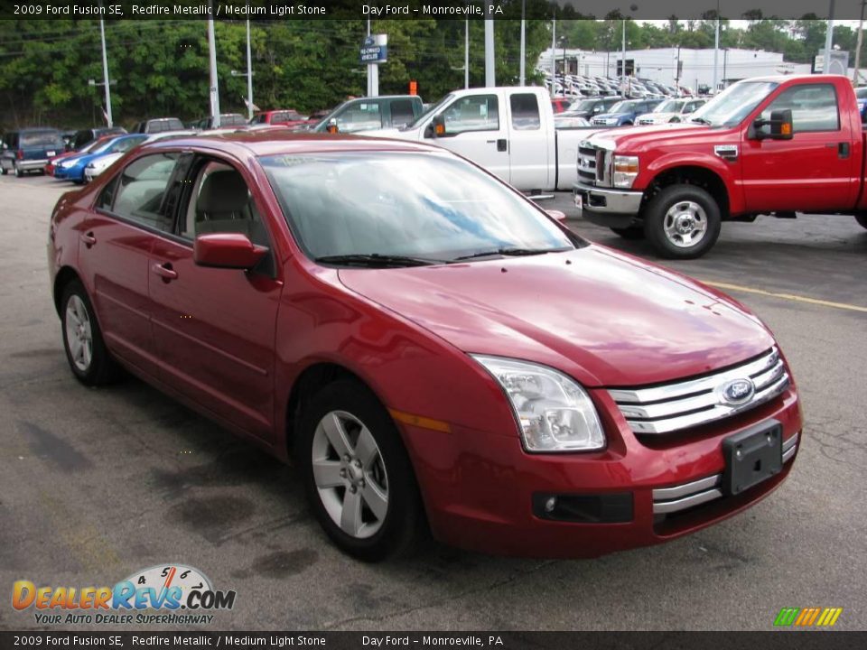 2009 Ford Fusion SE Redfire Metallic / Medium Light Stone Photo #5