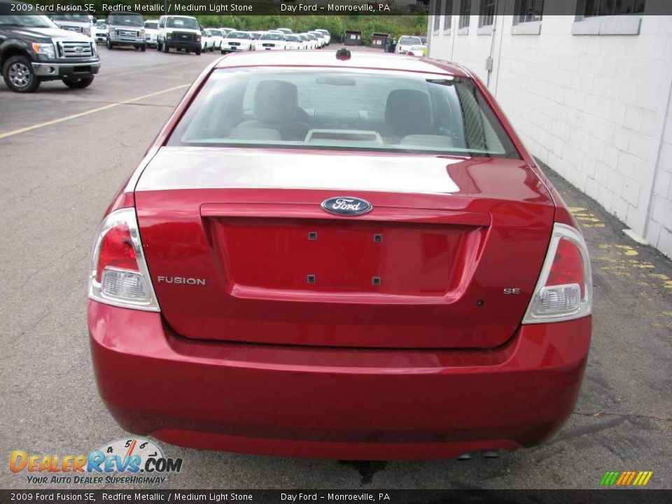 2009 Ford Fusion SE Redfire Metallic / Medium Light Stone Photo #6