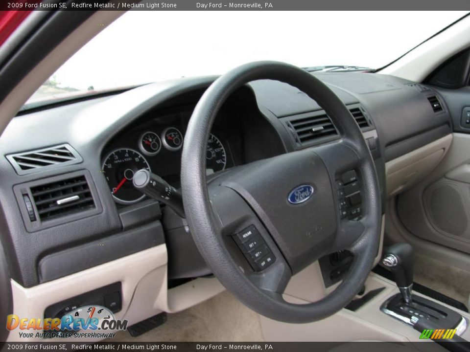 2009 Ford Fusion SE Redfire Metallic / Medium Light Stone Photo #7