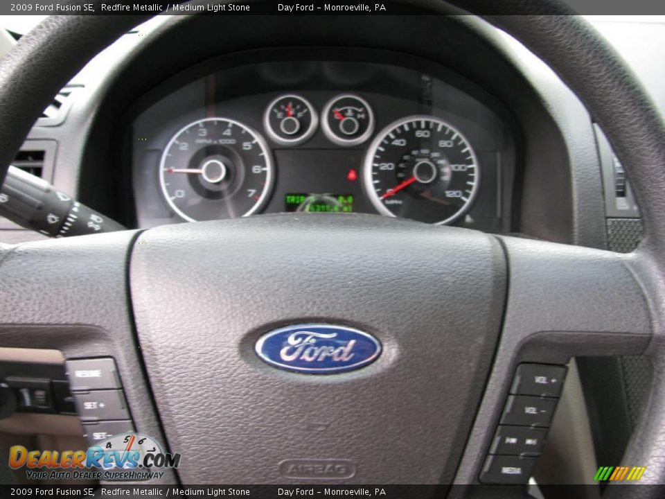2009 Ford Fusion SE Redfire Metallic / Medium Light Stone Photo #10
