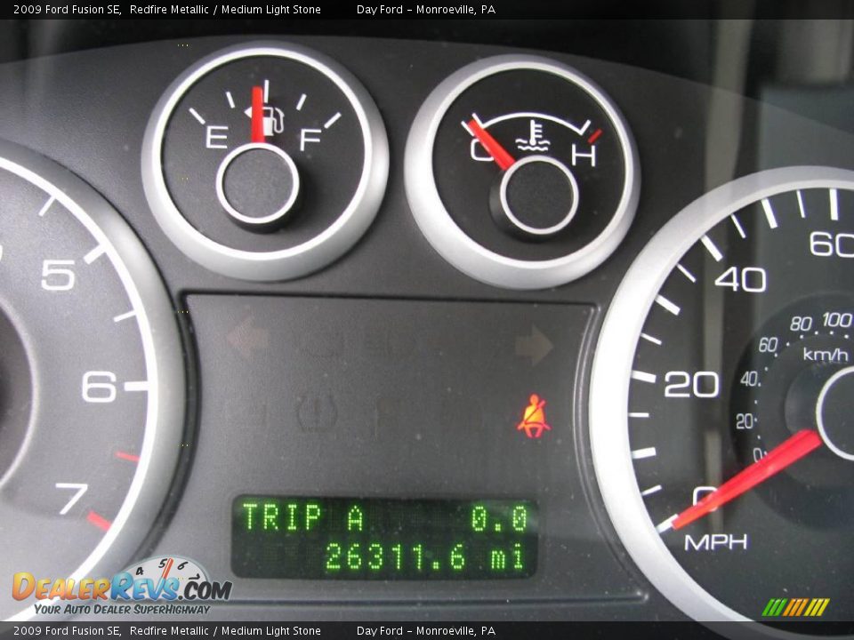 2009 Ford Fusion SE Redfire Metallic / Medium Light Stone Photo #15