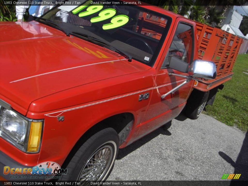 1983 Chevrolet S10 Stake Truck Bright Red / Tan Photo #2