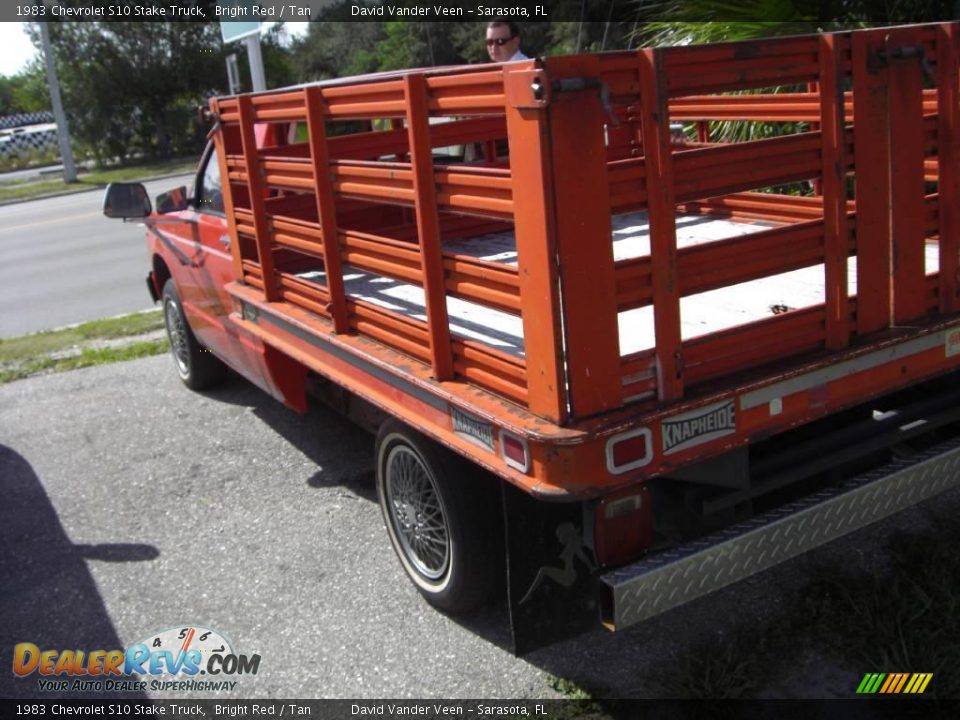 1983 Chevrolet S10 Stake Truck Bright Red / Tan Photo #3