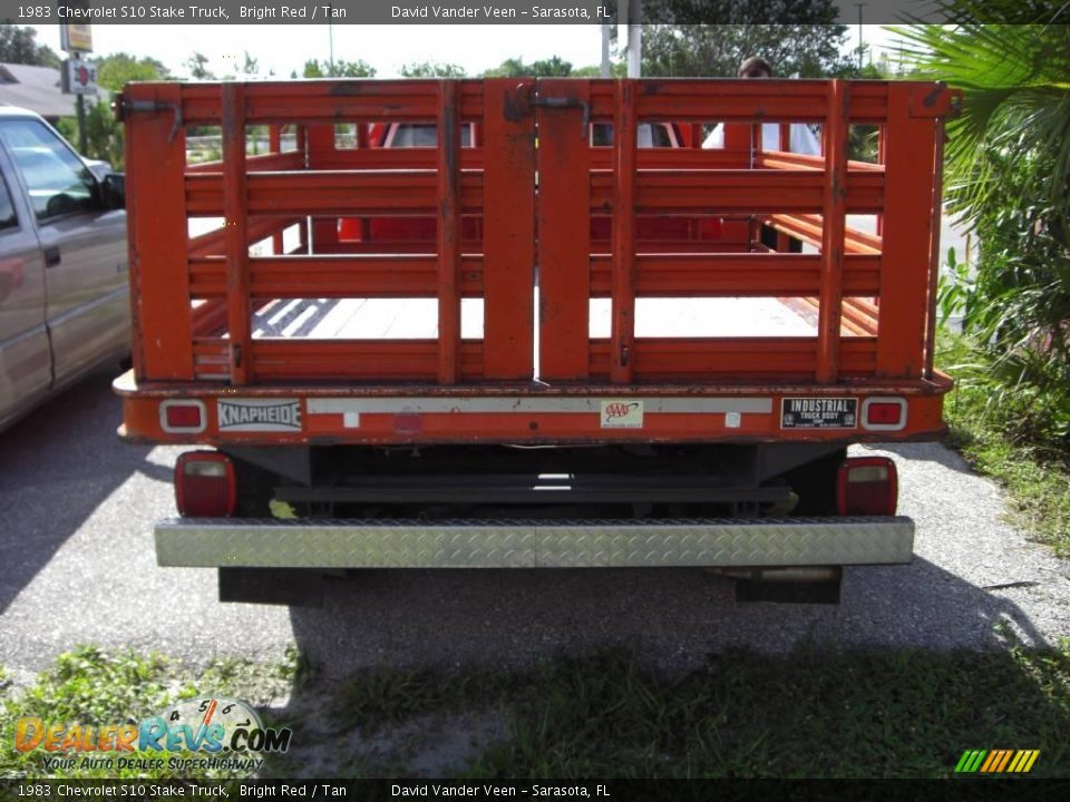 1983 Chevrolet S10 Stake Truck Bright Red / Tan Photo #4