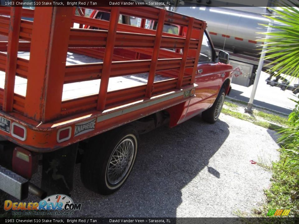 1983 Chevrolet S10 Stake Truck Bright Red / Tan Photo #5