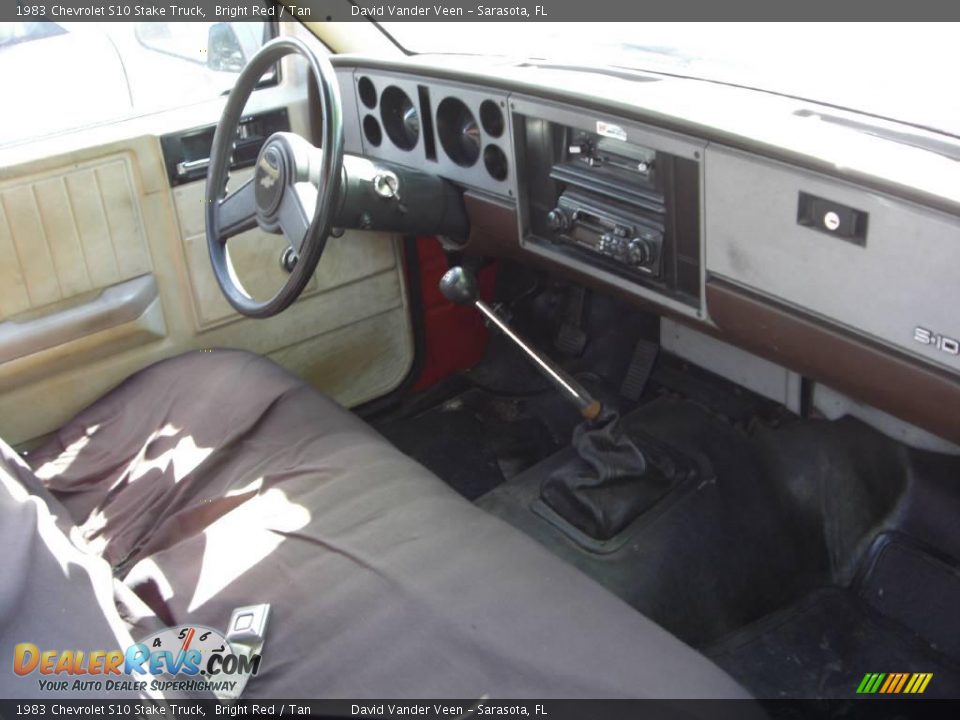 1983 Chevrolet S10 Stake Truck Bright Red / Tan Photo #6