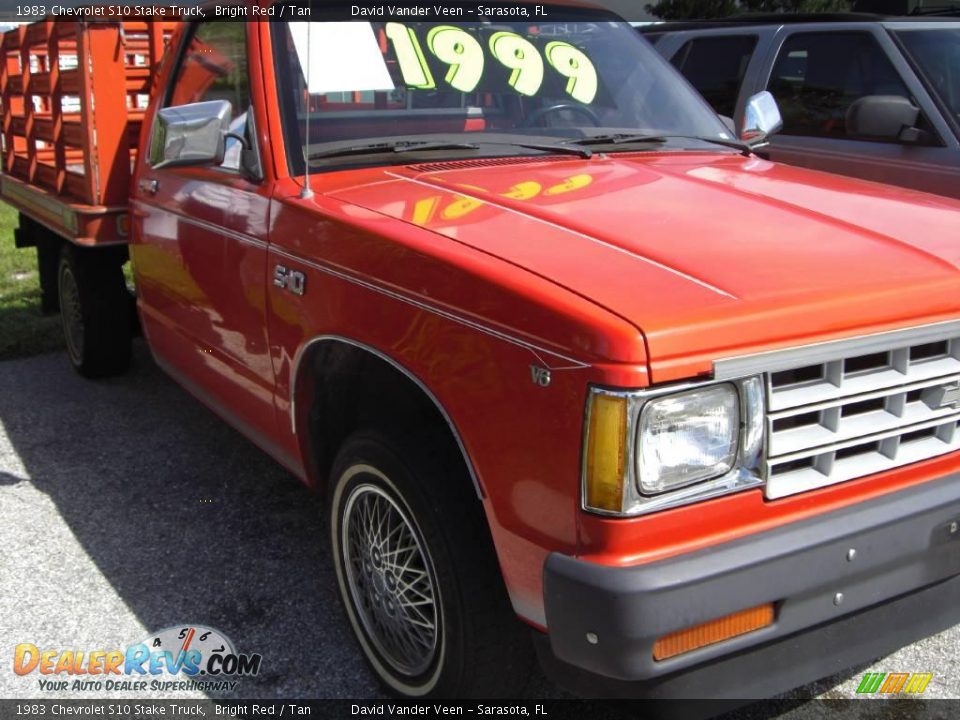 1983 Chevrolet S10 Stake Truck Bright Red / Tan Photo #7