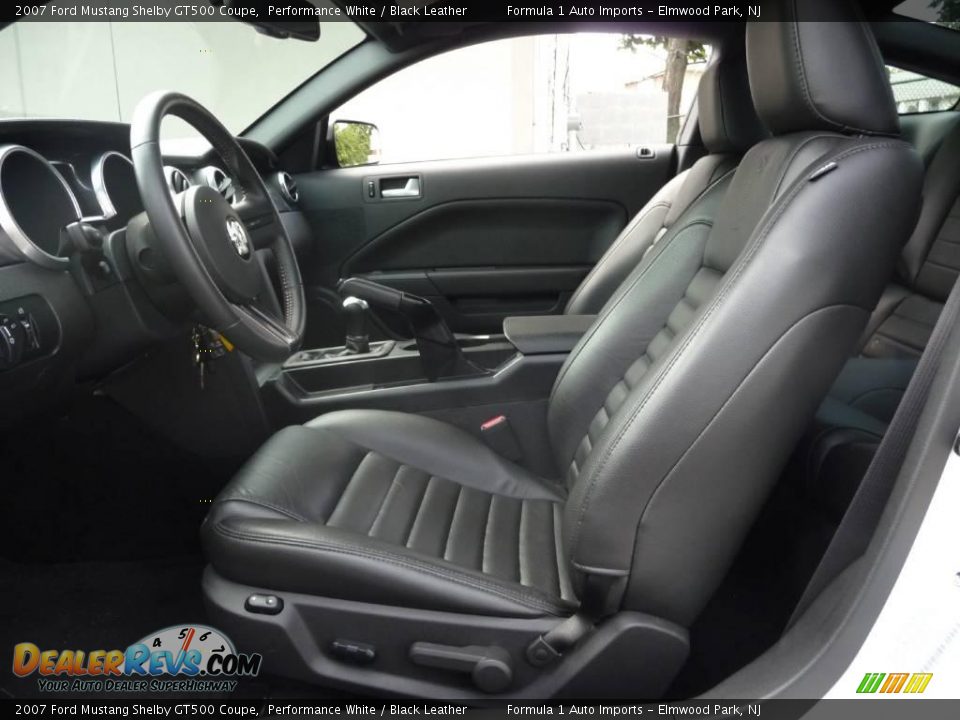 Black Leather Interior - 2007 Ford Mustang Shelby GT500 Coupe Photo #11