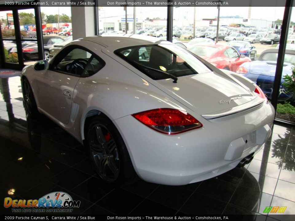 2009 Porsche Cayman S Carrara White / Sea Blue Photo #6