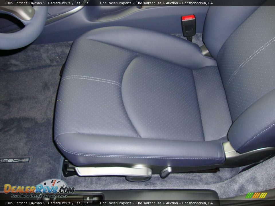 2009 Porsche Cayman S Carrara White / Sea Blue Photo #11