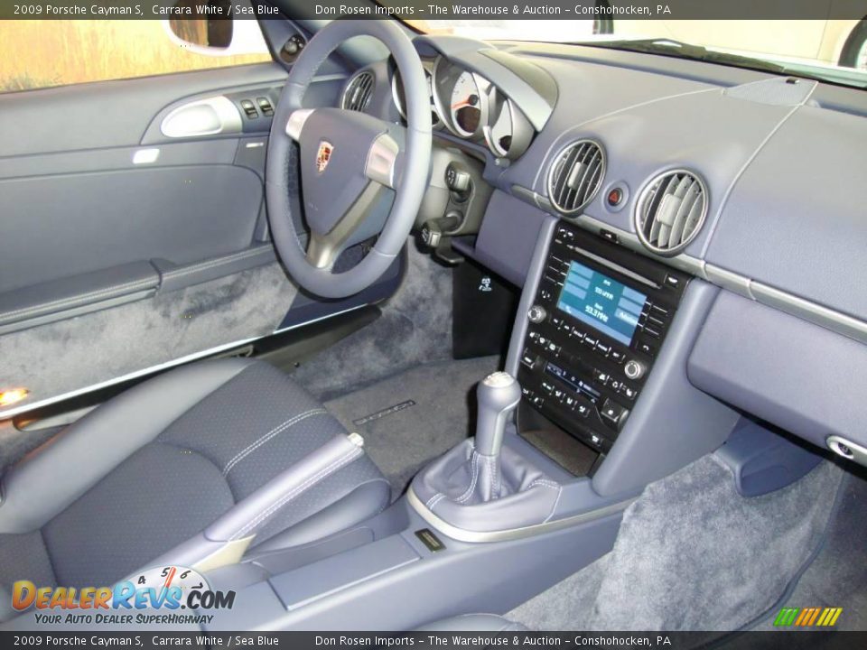 Sea Blue Interior - 2009 Porsche Cayman S Photo #14