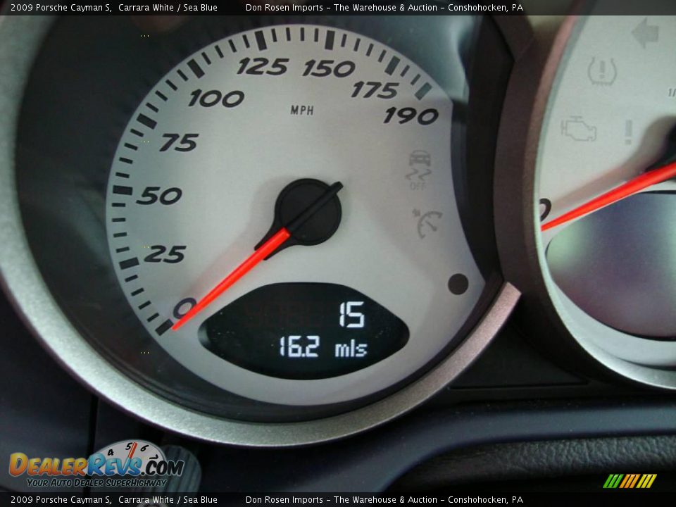 2009 Porsche Cayman S Carrara White / Sea Blue Photo #27