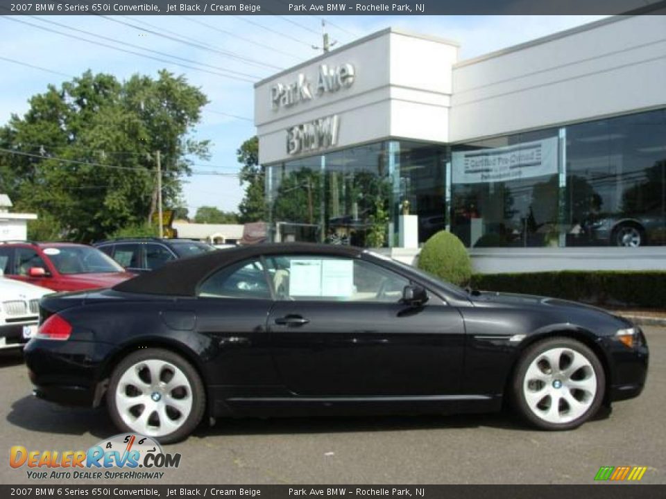 2007 BMW 6 Series 650i Convertible Jet Black / Cream Beige Photo #2