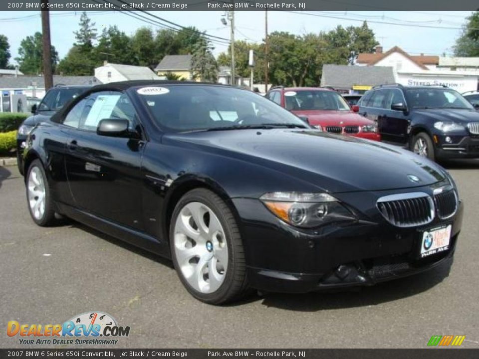 2007 BMW 6 Series 650i Convertible Jet Black / Cream Beige Photo #4