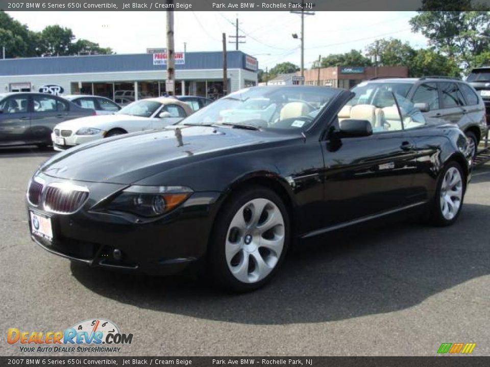 2007 BMW 6 Series 650i Convertible Jet Black / Cream Beige Photo #6