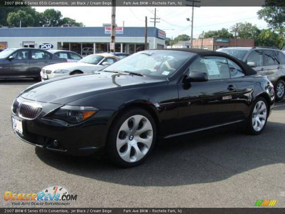 2007 BMW 6 Series 650i Convertible Jet Black / Cream Beige Photo #7
