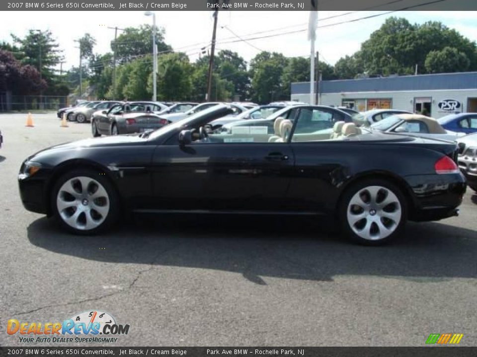 2007 BMW 6 Series 650i Convertible Jet Black / Cream Beige Photo #8