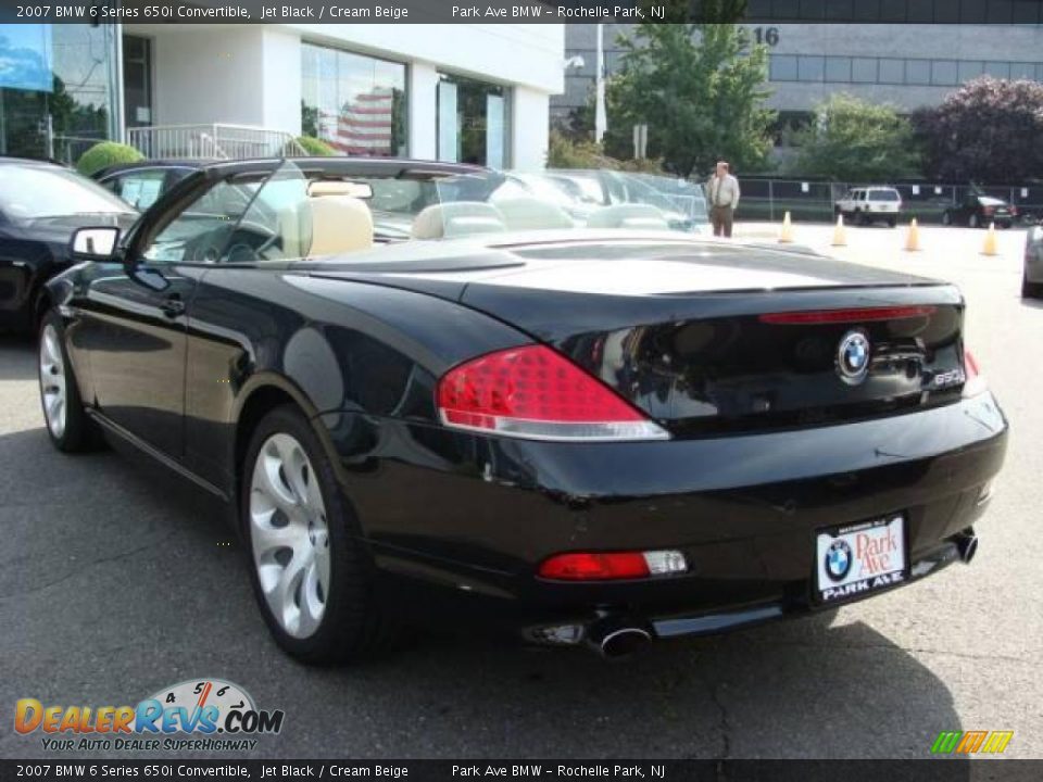 2007 BMW 6 Series 650i Convertible Jet Black / Cream Beige Photo #10