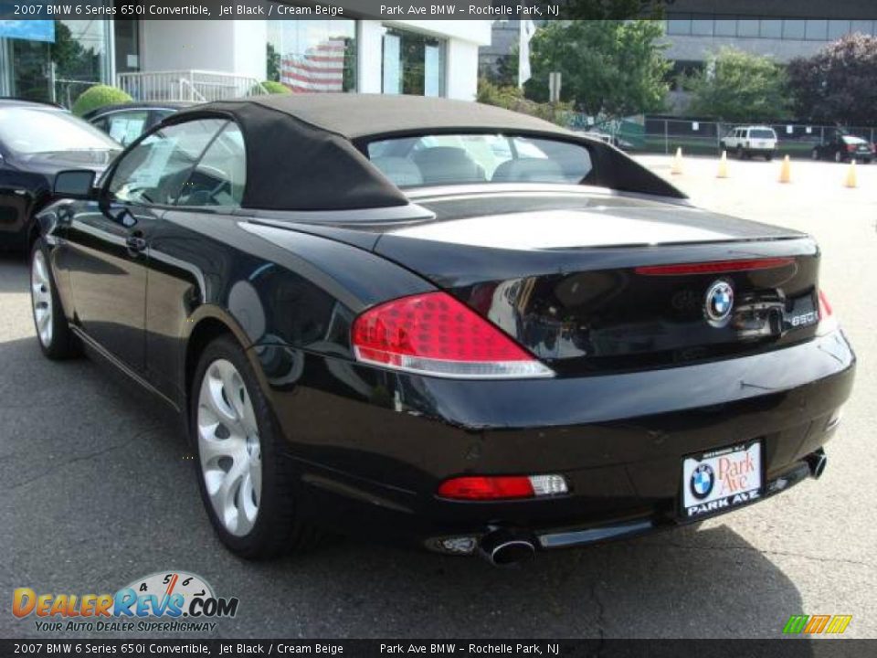 2007 BMW 6 Series 650i Convertible Jet Black / Cream Beige Photo #11
