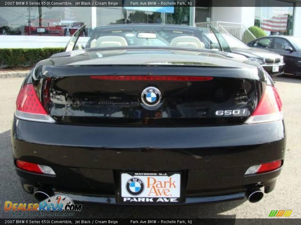 2007 BMW 6 Series 650i Convertible Jet Black / Cream Beige Photo #12