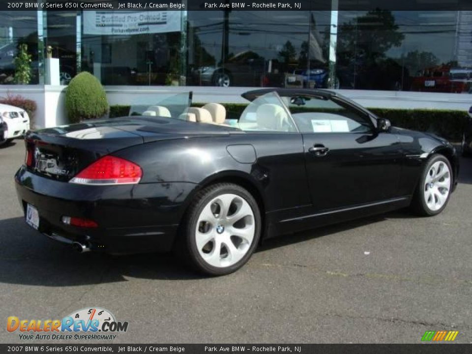 2007 BMW 6 Series 650i Convertible Jet Black / Cream Beige Photo #14